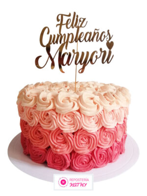 Torta con Rosas Comestibles