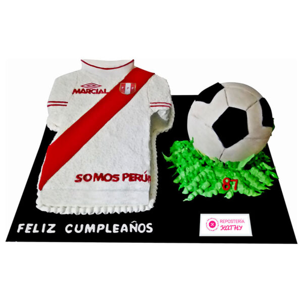 Torta Camiseta Selección Peruana con Pelota