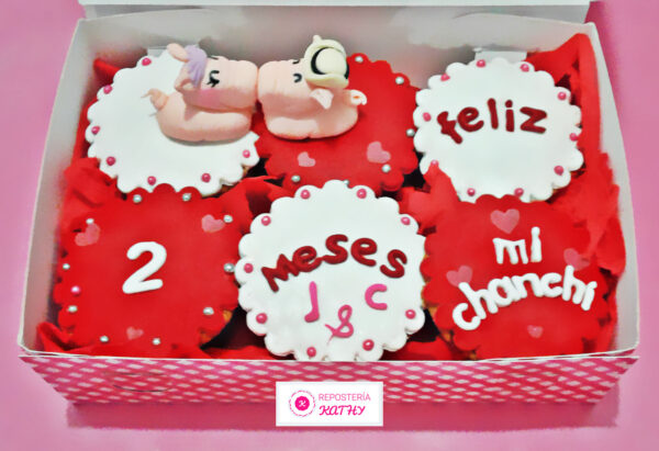 Cupcakes Cerditos para Celebrar el Amor
