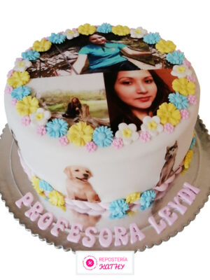 Torta para Profesora con Foto Comestible