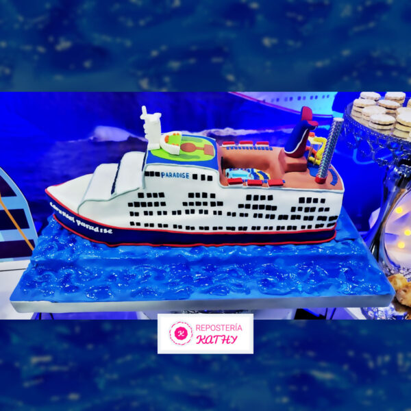 Torta Temática Crucero Barco de Pasajeros