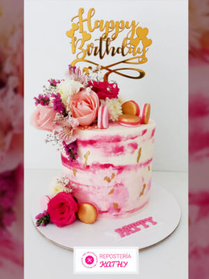 Torta para Mujer con Rosas y Flores