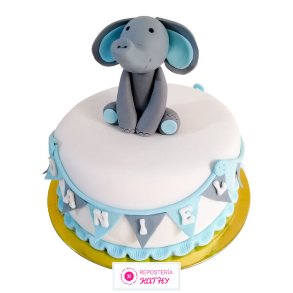 Torta de Elefante para Baby Shower Niño