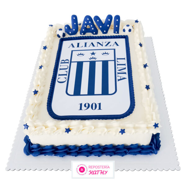 Torta de Alianza Lima con Pelotas de Fútbol