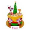 Torta Minnie Mouse Claus, Árbol y Regalos de Navidad